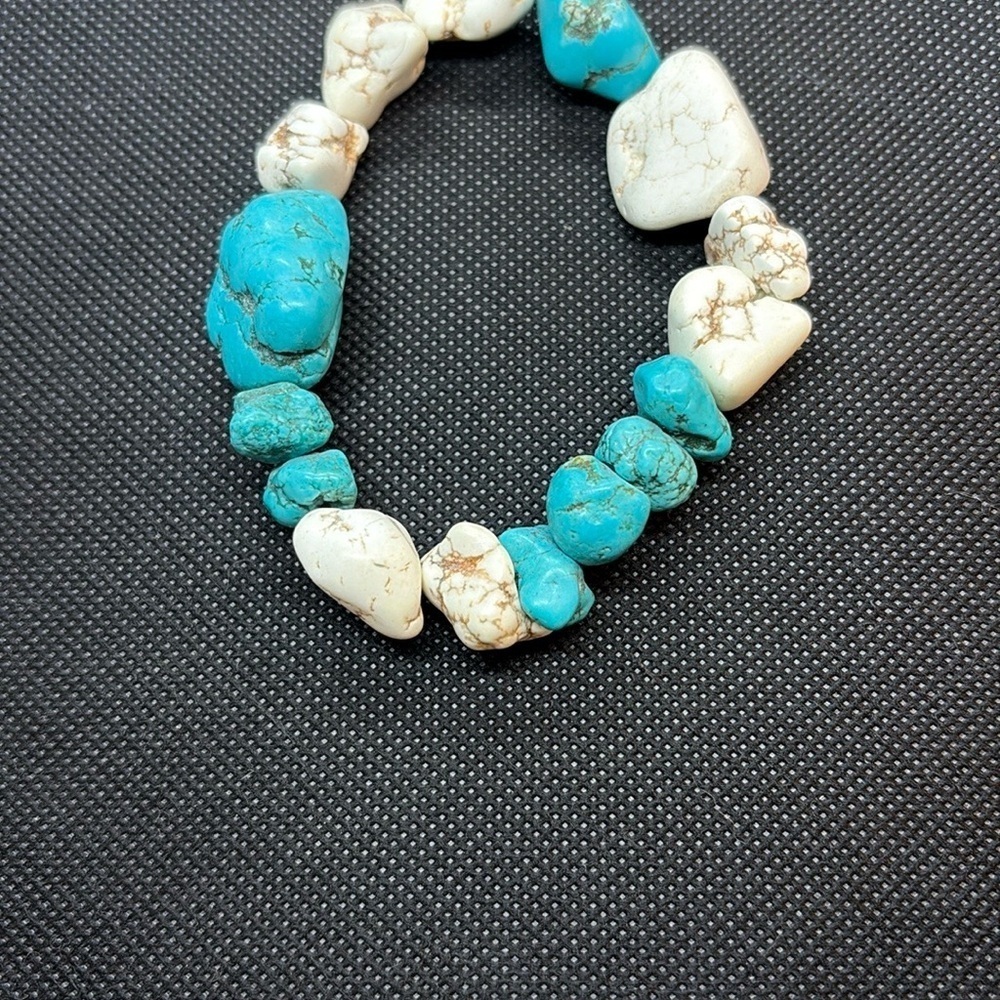 Turquoise and Howlite Stone Bracelet